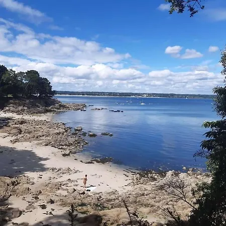 Studio vue sur jardin à 3 mn en voiture de la mer Fouesnant Esterno foto